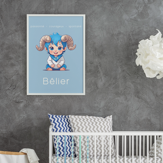 Poster Baby Boy BLEU - Bélier
