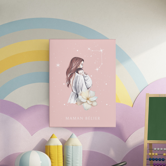 Poster Maman Bélier et son bébé fille