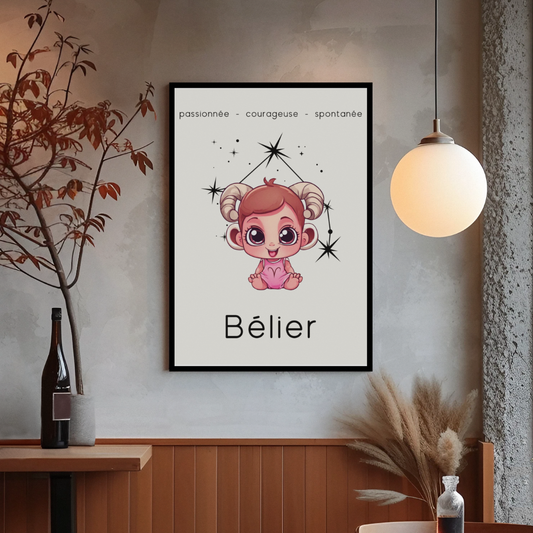Poster Baby Girl BEIGE - Bélier