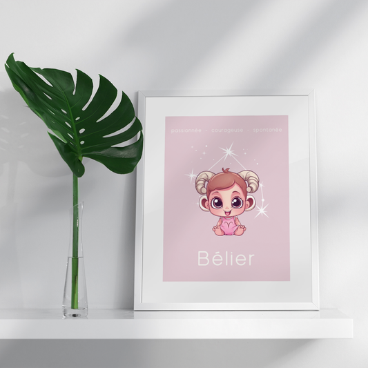 Poster Baby Girl ROSE - Bélier