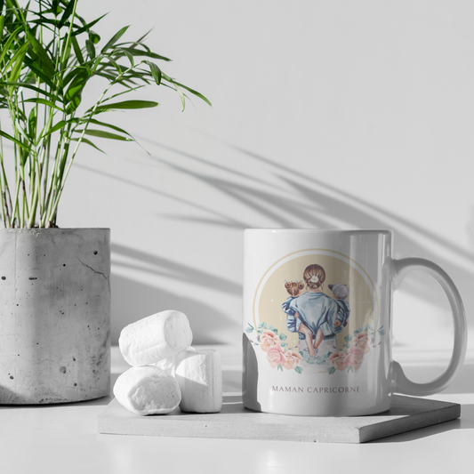 Mug Maman Capricorne avec son fils et sa fille