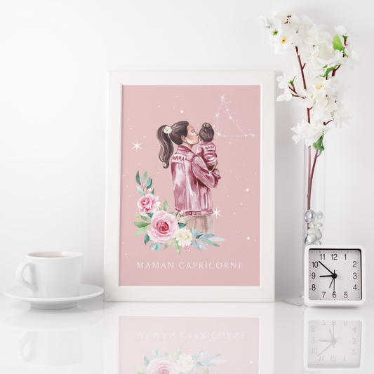 Poster Maman Capricorne et sa fille