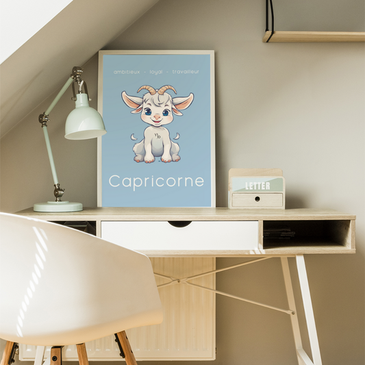 Poster Baby Boy BLEU - Capricorne