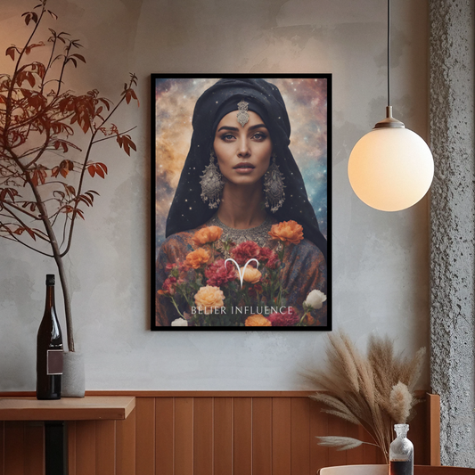 Poster Astrologique Bélier - Nawal , Femme Bélier
