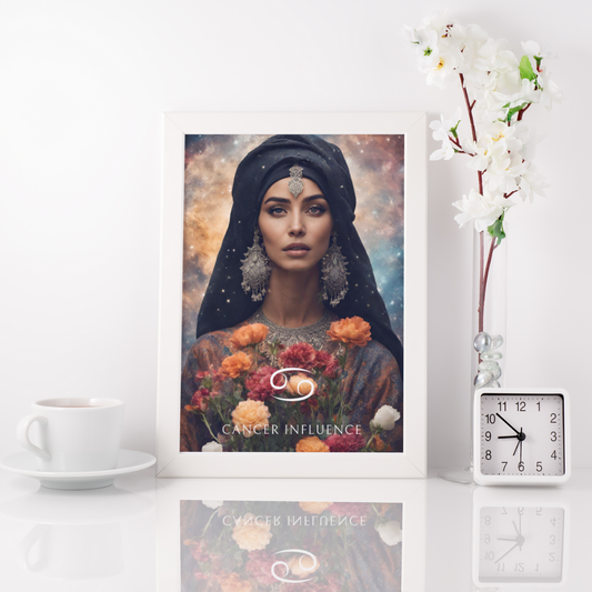 Poster Astrologique Cancer - Nawal, Femme Cancer