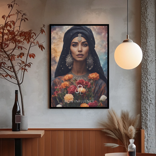 Poster Astrologique Lion - Nawal, Femme Lion