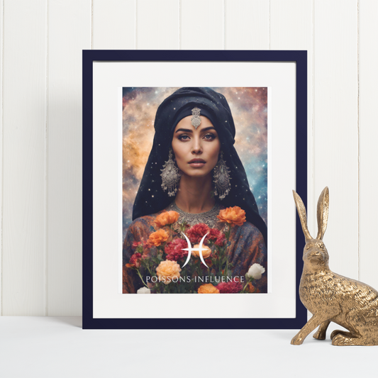 Poster Astrologique Poissons - Nawal, Femme Poissons