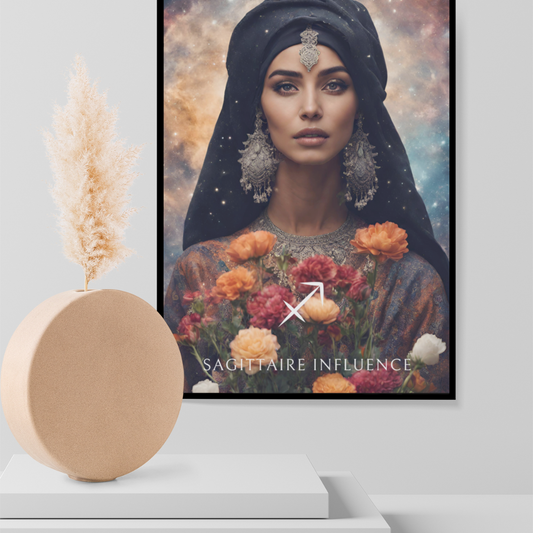 Poster Astrologique Sagittaire - Nawal, Femme Sagittaire