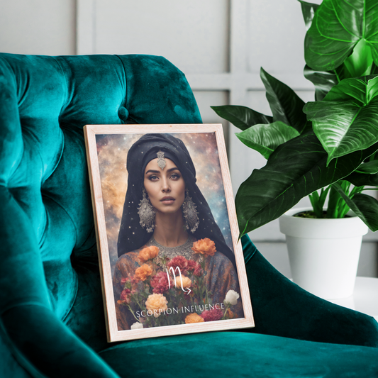 Poster Astrologique Scorpion - Nawal, Femme Scorpion