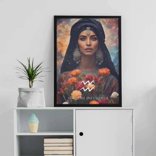 Poster Astrologique Verseau - Nawal, Femme Verseau