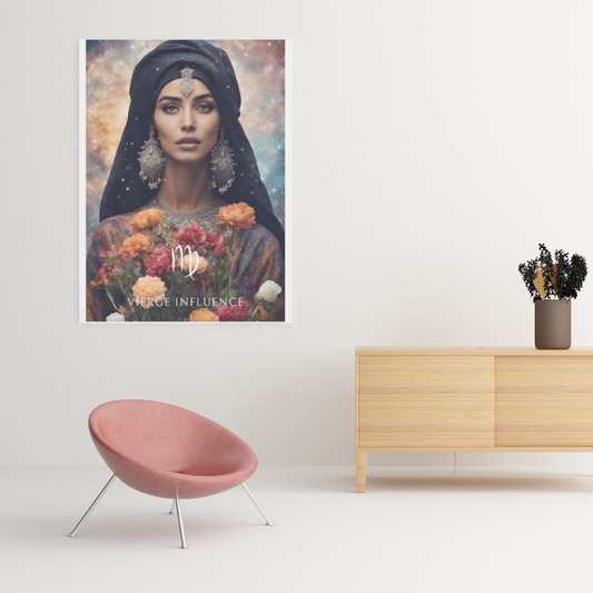 Poster Astrologique Vierge - Nawal, Femme Vierge