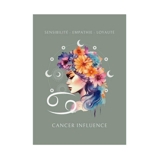 Poster Astrologique Cancer - "Léa, Femme Cancer"