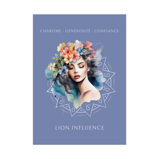 Poster Astrologique Lion - "Mélody, Femme Lion"