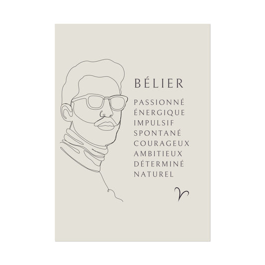 Poster Homme Bélier