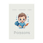 Poster Baby Boy BEIGE - Poissons