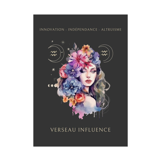 Poster Astrologique Verseau - "Eleonore, Femme Verseau"