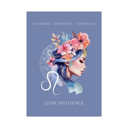 Poster Astrologique Lion - "Jasmine, Femme Lion"