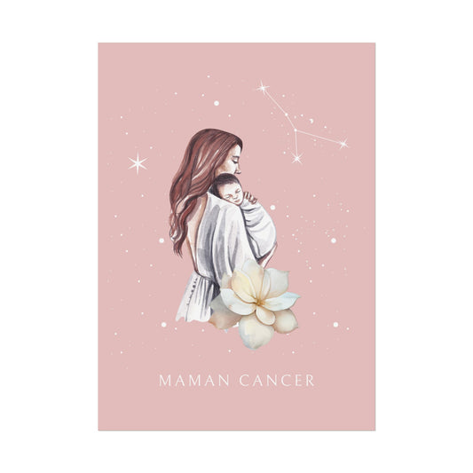 Poster Maman Cancer et son bébé fille