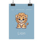 Poster Baby Boy BLEU - Lion
