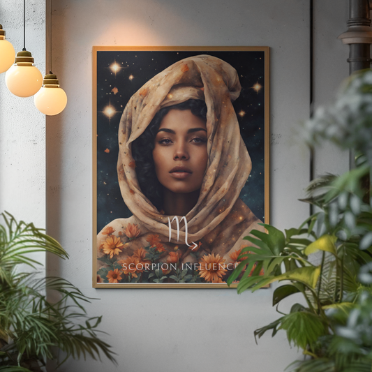 Poster Astrologique Scorpion - Jihane, Femme Scorpion