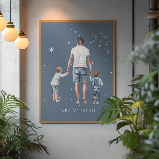 Poster Papa Verseau et ses fils