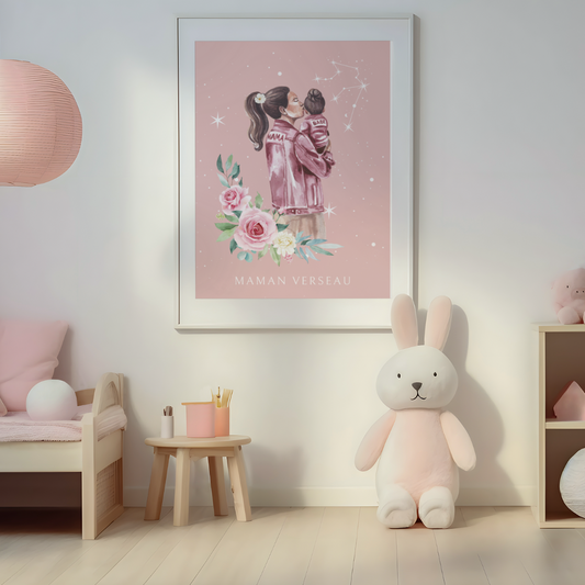 Poster Maman Verseau et sa fille