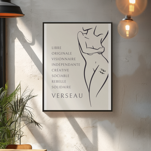 Poster Femme Verseau