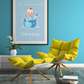 Poster Baby Boy BLEU - Verseau