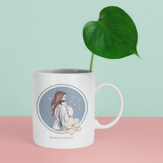 Mug Maman Verseau et son bébé garçon