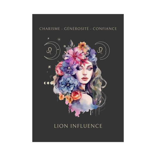 Poster Astrologique Lion - "Eleonore, Femme Lion"