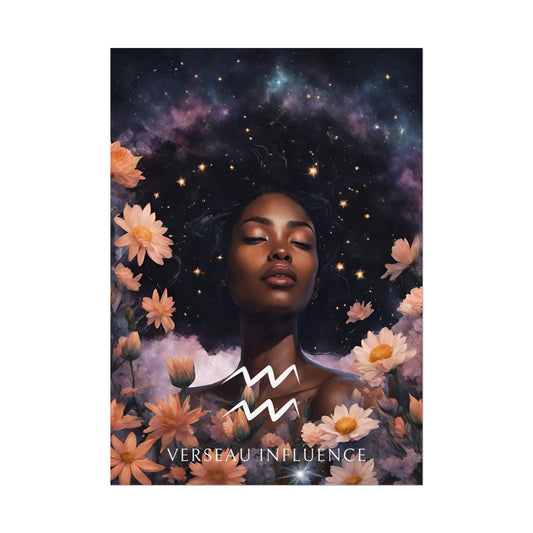 Poster Astrologique Verseau - Imani, Femme Verseau