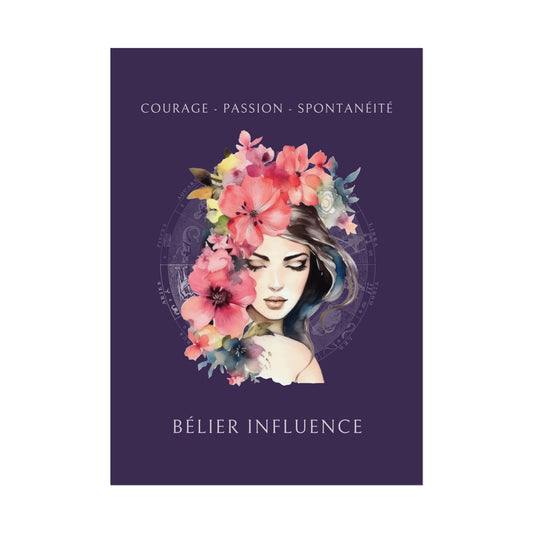 Poster Astrologique Bélier - "Iris, Femme Bélier"