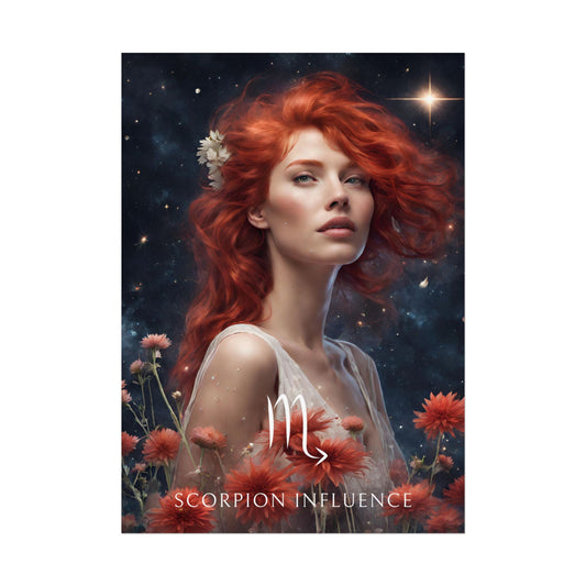 Poster Astrologique Scorpion - Ruby, Femme Scorpion