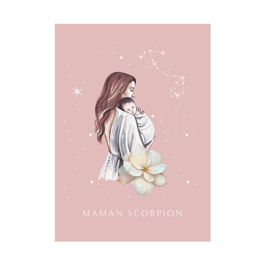 Poster Maman Scorpion et son bébé fille