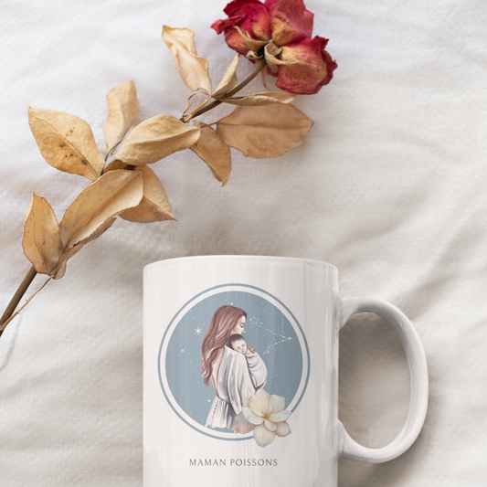 Mug Maman Poissons et son bébé garçon