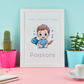 Poster Baby Boy BEIGE - Poissons