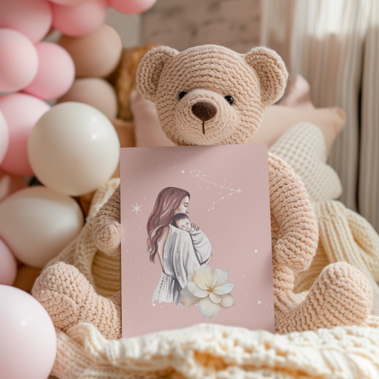 Carnet Maman Poissons et son bébé fille