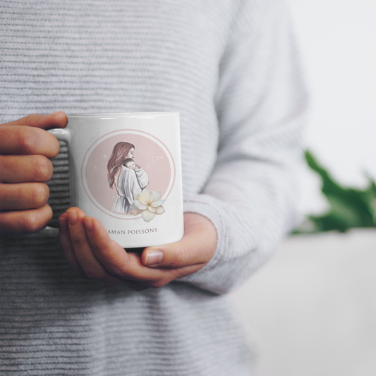 Mug Maman Poissons et son bébé fille