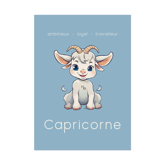 Poster Baby Boy BLEU - Capricorne