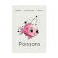 Poster Baby Girl BEIGE - Poissons
