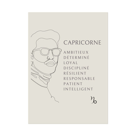 Poster Homme Capricorne
