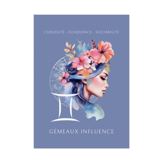 Poster Astrologique Gémeaux - "Jasmine, Femme Gémeaux"