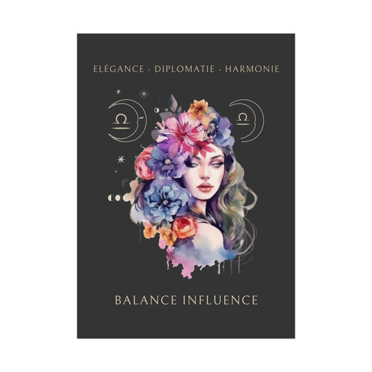 Poster Astrologique Balance - "Eleonore, Femme Balance"