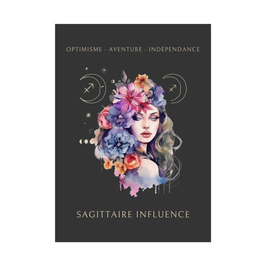 Poster Astrologique Sagittaire - "Eleonore, Femme Sagittaire"