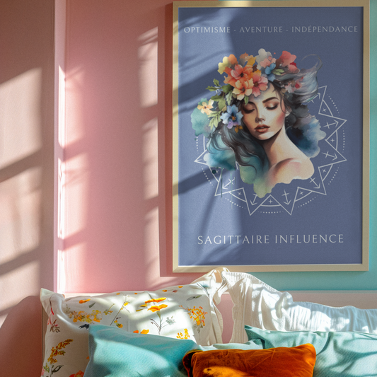 Poster Astrologique Sagittaire - "Mélody, Femme Sagittaire"