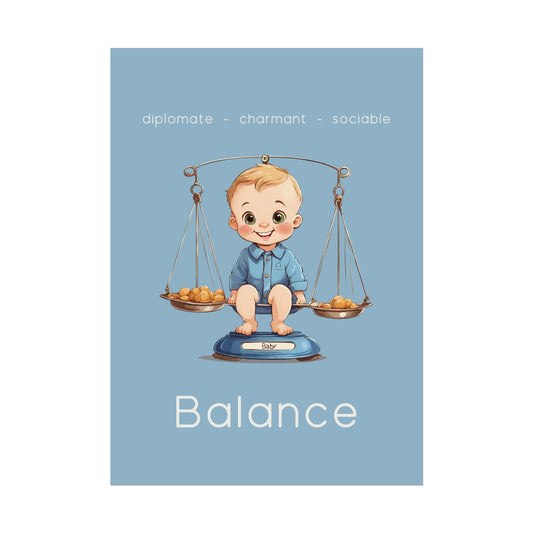 Poster Baby Boy BLEU - Balance