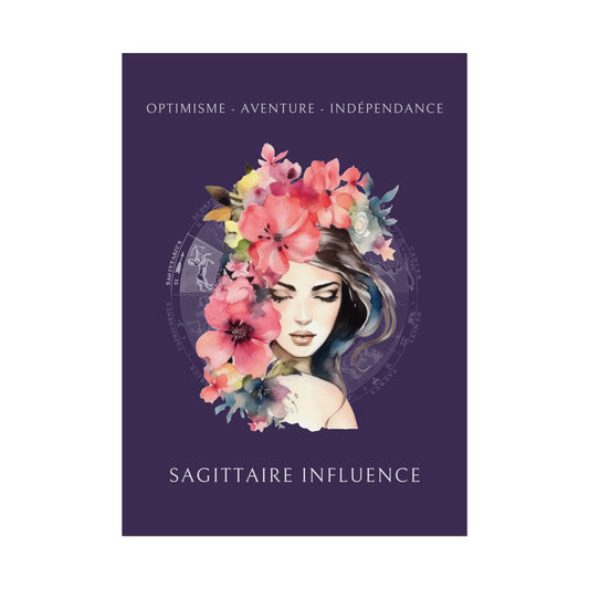 Poster Astrologique Sagittaire - "Iris, Femme Sagittaire"