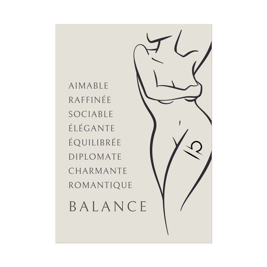 Poster Femme Balance