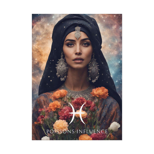 Poster Astrologique Poissons - Nawal, Femme Poissons