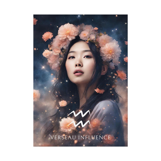 Poster Astrologique Verseau - Meiying, Femme Verseau